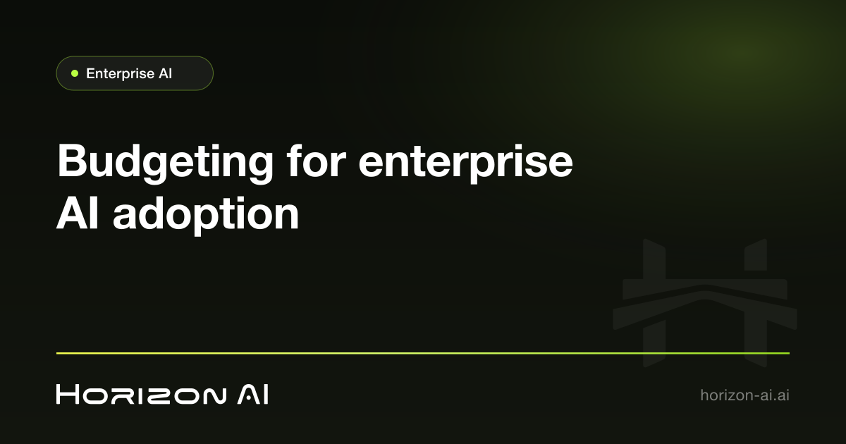 How to budget for enterprise AI adoption: from model usage to operations