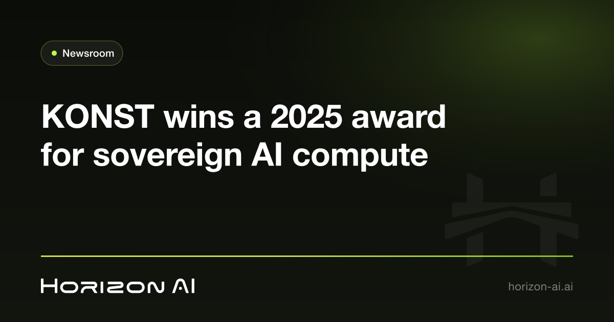 KONST wins the 2025 投資典範獎 investment award for building sovereign AI compute in Taiwan