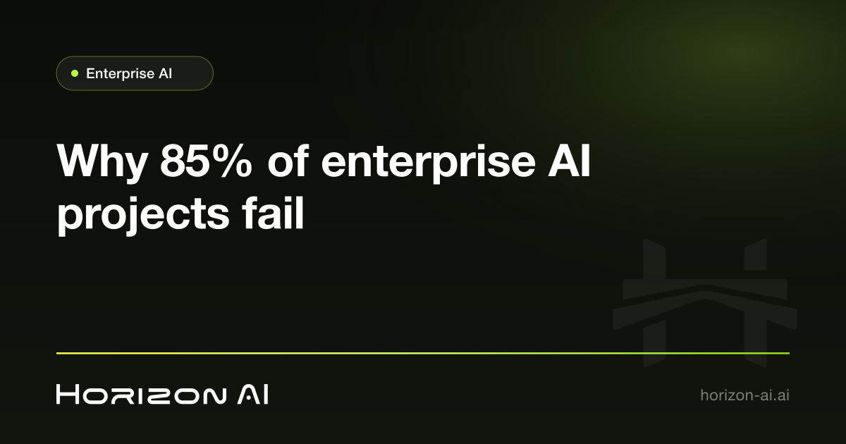 Why 85% of enterprise AI projects fail: four causes and how to fix them
